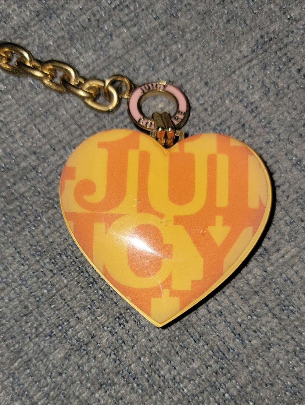 Vintage Juicy Couture Toggle Chain Necklace with Double Sided Heart Pendant - Picture 7 of 8